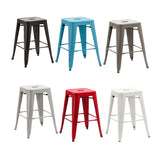 Duhome Tabouret de Bar métal au Design Industry Gris empilable sélection de Couleurs Chaise en Fer rétro
