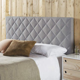 marcKonfort Tête de lit tapissée Venecia 160x60 cm en Couleur Gris, quaincaillerie Incluse.