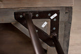 Macabane Buffet 2 Portes 2 tiroirs, Pin, Marron, 150,5 x 45 x 79,5 cm
