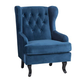 Fauteuil en Velours Bleu foncé Alta
