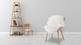 WOLTU TP3524ws Tapis en Peau de Mouton synthétique Fourrure Longue Coussin de Fourrure Imitation 60x90cm, Blanc