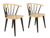 Felis Lifestyle 1100224 Gee Lot de 2 Chaises Bois Noir 54 x 52 x 76 cm