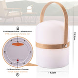 Lampe de table design scandinave, lampe de jardin, lampe de jardin, lampe de jardin extérieure LED, lanterne, lumière LED, terrasse, lanterne intérieure et extérieure, gradable, rechargeable, port USB