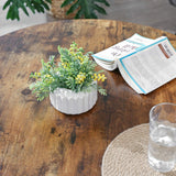 VASAGLE Table Basse Ronde, Table de Salon, Style Industriel, Cadre Métallique Durable, Facile à Assembler, pour Salon, Chambre à Coucher, Marron Rustique LCT88X