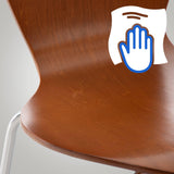 Chaise Empilable Calisto en Bois - Assise Ergonomique - Chaise de Salle d'Attente en Bois Chaise, Hauteur Assise 45 cm -Couleurs au Choix:, Couleur:Marron