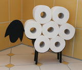 DanDiBo Porte-rouleau de papier toilette en métal noir sur pieds, en forme de mouton