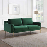 Mobilier-Deco Luna - Canapé 2 Places en Velours Vert