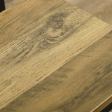HOMCOM Ensemble Table à Manger et 2 bancs Structure Acier Table pour 4 Personnes 120 x 70 x 75 cm Banc 100 x 30 x 45 cm pour Cuisine Salle à Manger Salon Naturel et Noir
