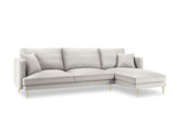Milo Casa Canapé d'angle Droit, Flavio, 4 Places, Beige, 270x160x92