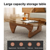LOGAUT Table Basse en Verre Triangulaire, Table Basse Moderne, Table Basse Moderne du Milieu du Siècle, Petite Table Basse en Verre, pour Salon, Patio
