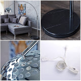 Rétro lampe "BIG BOW" | argent, avec variateur d'intensité | lampe sur pied