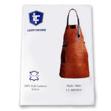 Tablier de luxe en cuir - Brin clair (cognac) - Tablier de cuisine - Tablier BBQ - Cadeau pour la fête des pères - Cadeau pour homme - 81 cm * 56 cm