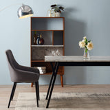 Versanora - Ashton rectangulaire à Manger Faux marbre Table- / Noir VNF-00079B