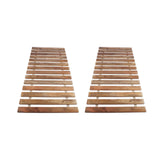 Native Home Lit Double 180 x 200 cm Sommier à Lattes sans Matelas avec Tête de Lit en Bois Massif Cadre de Lit Deux Places