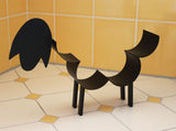 DanDiBo Porte-rouleau de papier toilette en métal noir sur pieds, en forme de mouton