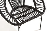 Soliving NOAH Fauteuil, Rotin, Noir, 73 x 57 x 77 cm