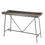 MACABANE HABY Table, Zinc, Anthracite, 111,5X41,5X76,5