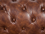 Canapé 2 à 3 Places en Simili Cuir Marron Vintage Chesterfield