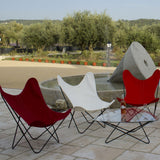 Fauteuil AA Butterfly - Structure Noire (Blanc)