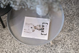 Nordifra - Table Basse Ronde en métal Blanc - Design scandinave Sticks 630