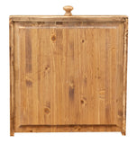 Biscottini Table Non Extensible Style Rustique en Bois Massif Finition de tilleulul Noyer L140xPR80xH80 cm
