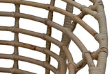 korb.outlet FurnLAB Fauteuil en rotin avec Coussin et accoudoirs en rotin véritable avec Structure en Fer et Fauteuil en rotin Naturel
