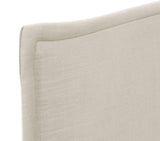 DHOME Tête de lit en Lin Naturel uni avec Bordures Tête de lit rembourrée Chambre à Coucher Moderne Top Trending (Beig, 160x105cm avec Pieds (Lits 150/160))