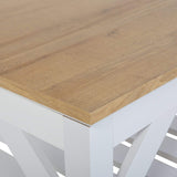 Beliani Table Basse Bois Clair/Blanc 100 x 60 cm Savannah