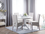 Beliani Table Ronde 100 cm Blanche Akron