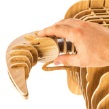 bambuswald Tête d'animal en Bois - Trophée/Décoration en Optique 3D - Taureau 48x36x30 pour Chambres d'enfants, Chambres d'enfants et Chambres de bébé | + Manuel Allemand