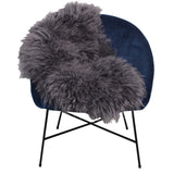 Nimara Fauteuil en velours | Fauteuil avec tissu en velours et accoudoirs | Fauteuil de salon avec confort et détente | Fauteuil de qualité en bleu, gris et rose