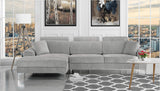 BHDesign Marie - Meridienne Moderne Antique - Velours - Coloris Bleu Navy