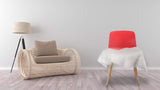 WOLTU TP3524ws Tapis en Peau de Mouton synthétique Fourrure Longue Coussin de Fourrure Imitation 60x90cm, Blanc