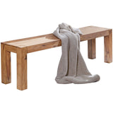 FineBuy Banc de Cuisine Bois Massif Acacia 140 x 45 x 35 cm Champêtre | Salle à Manger Banque - Capacité de Charge maximale: 150-200 kg - Banc pour Table de Cuisine | Banc Salle à Manger