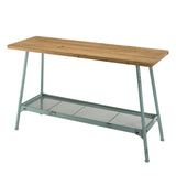 MACABANE HABY Table, Sapin, Bleu, 121X40X74,5
