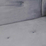 ANA - Canapé d'angle en Tissu Velours Gris Convertible Modulable Angle Réversible