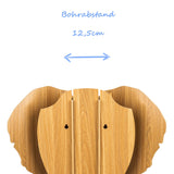 bambuswald Tête d'animal en Bois - Trophée/Décoration en Optique 3D - Eléphant 51x50x49 pour Chambre de bébé, Chambre de Vie et Chambre d'enfant | + Manuel Allemand