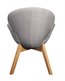 Meubletmoi Fauteuil tapissé avec accoudoir et piètement en Bois - Collection Elyt (Gris Chiné)