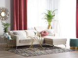 Canapé d'angle en Velours Beige GLOSLI
