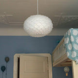 B.K. Licht suspension design blanc, plafonnier élégant, éclairage intérieur, lustre chambre bureau, lampe plafond cuisine salon salle à manger couloir, culot E27, IP20, max. 60W, Ø 460 mm