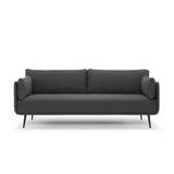 Scandinavian Design, Heaven canapé 3 places, tissu gris foncé, 202 x 83 x 92 cm