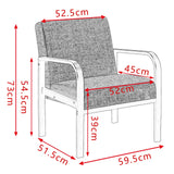 WOLTU SKS07gr Fauteuil Relax Fauteuil de télévision pour la détente Bien rembourré en Acier et Tissu,Gris