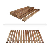 Native Home Lit Double 180 x 200 cm Sommier à Lattes sans Matelas avec Tête de Lit en Bois Massif Cadre de Lit Deux Places