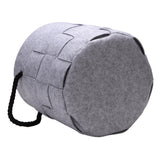 Mer Équipe 34 cm Cross pattern Feutre Panier de rangement chambre d'enfant Panier de jouets de paniers de rangement avec poignées en corde pour chambre d'enfant, Noir
