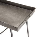 MACABANE HABY Table, Zinc, Anthracite, 111,5X41,5X76,5