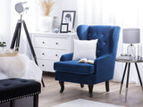 Fauteuil en Velours Bleu foncé Alta