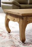 FineBuy Table Basse Bois Massif Acacia Table de Salon 110 x 40 x 60 cm | Table d'appoint Style Maison de Campagne | Meubles en Bois Naturel Table de Sofa | Table en Bois Massif Meubles en Bois Massif