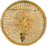 Guru-Shop Applique / Lampe Murale Maumere, à Bali Fait à la Main à Partir de Matériaux Naturels, le Rotin, 35x35x14 cm, Applique Natureelights en Matériau Naturel