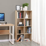 VASAGLE Bibliothèque en bois, Étagère à 4 Niveaux, 8 Compartiments, Armoire, Placard, Maison, Bureau, Couleur chêne clair LBC24NL