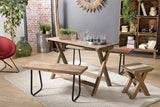 MACABANE Table Pliante 120x52cm Mahogagny - Esprit Brocante, 82x16x122